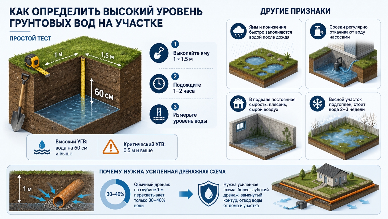 Дренаж на участке своими руками: пошаговая инструкция и схема