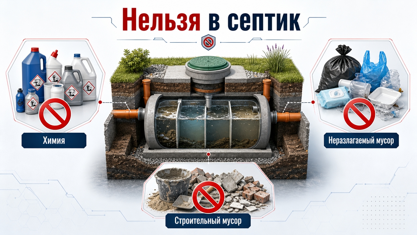 Обслуживание септика в Московской области