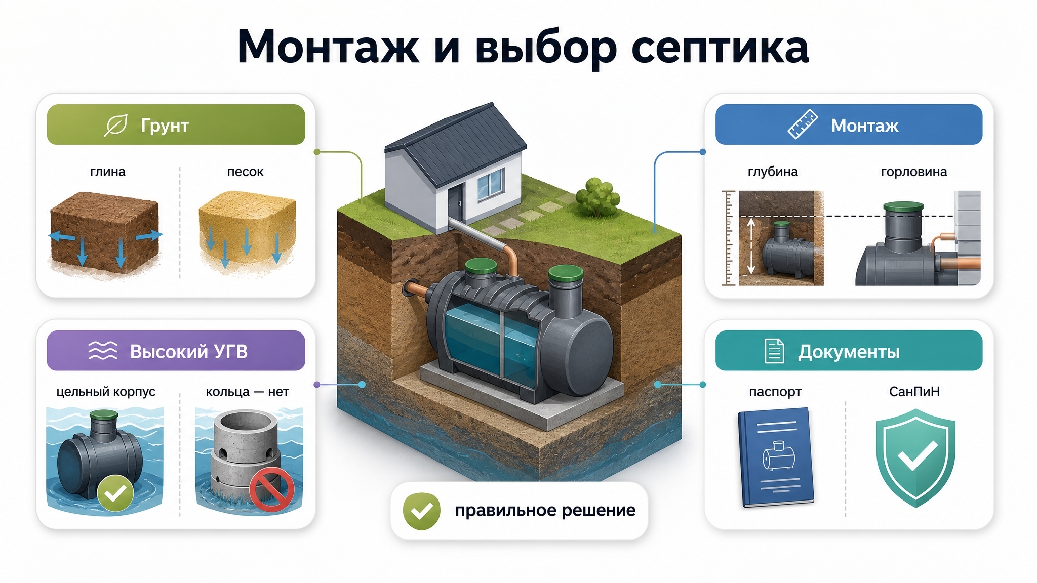 Расположение септика на участке: нормы расстояний по СНиП и СанПиН