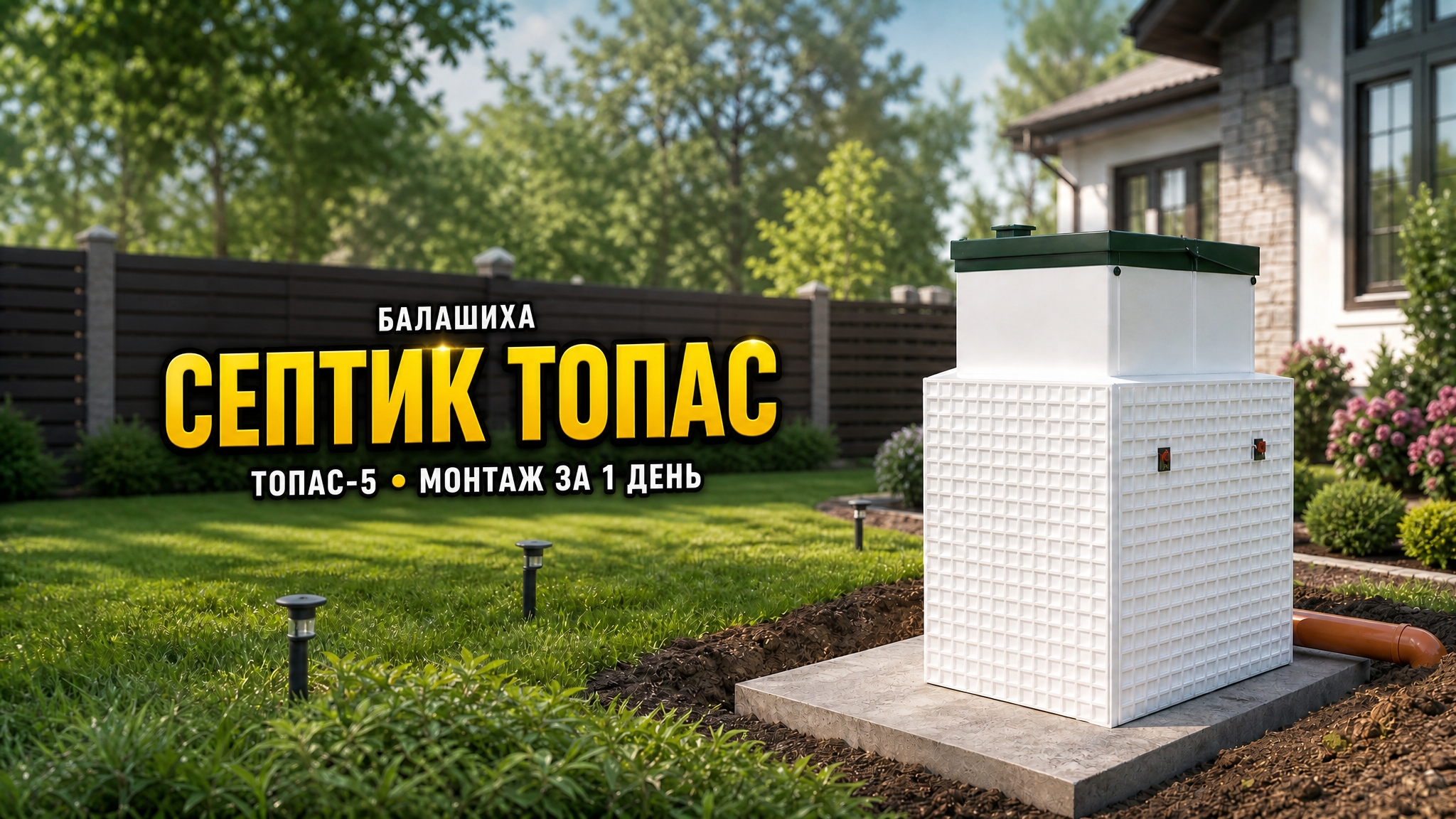 Монтаж автономной канализации для загородного дома в г. Балашиха