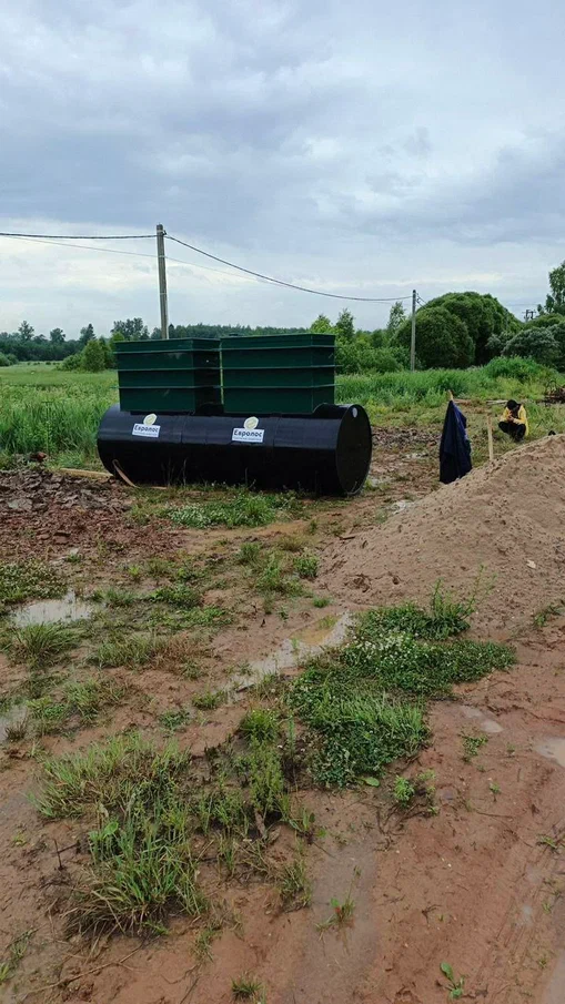Установка горизонтального септика на сложном грунте в г. Дмитров