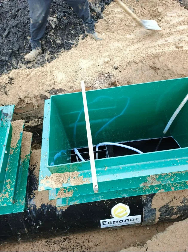 Установка горизонтального септика на сложном грунте в г. Дмитров