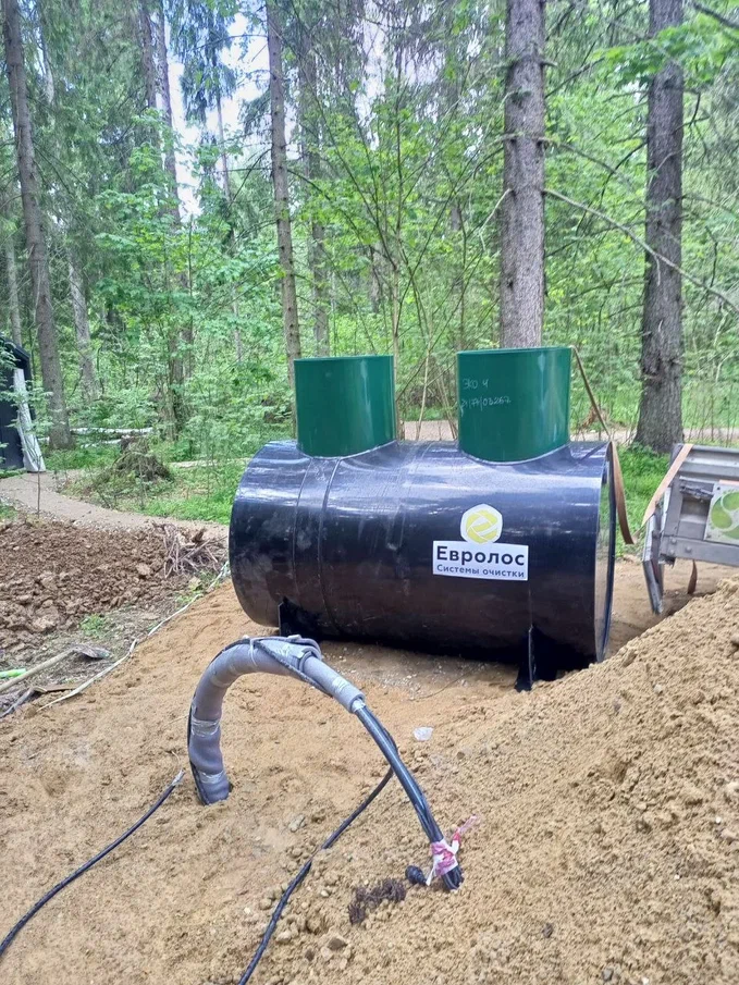 Установка компактного септика на дачном участке в г. Домодедово