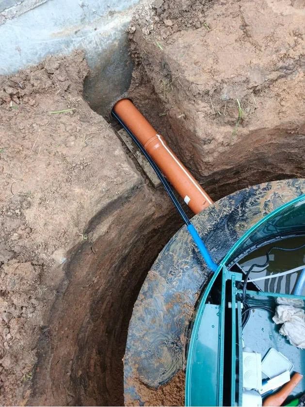 Установка производительного септика в условиях сложного грунта в г. Химки